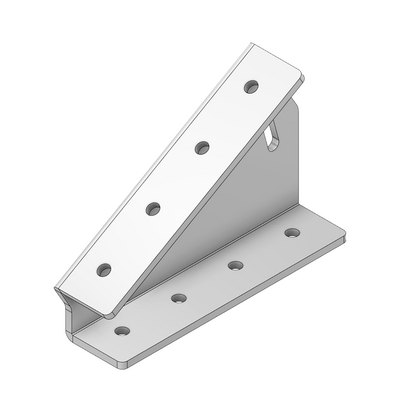 43-430-0 ALUMINUM PROFILE STAIR PART<br>30 DEGREE CONNECTION 45MM X 180MM STAIR STRINGER